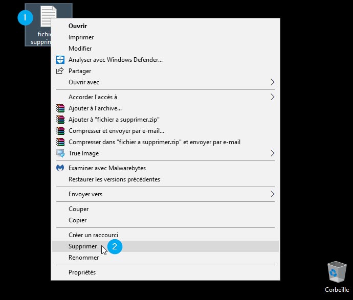 comment supprimer un fichier ordinateur